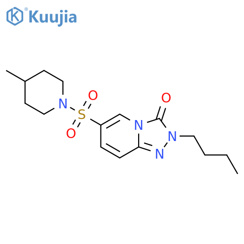 2-butyl-6-(4-methylpiperidin-1-yl)sulfonyl-2H,3H-1,2,4triazolo4,3-apyridin-3-one structure