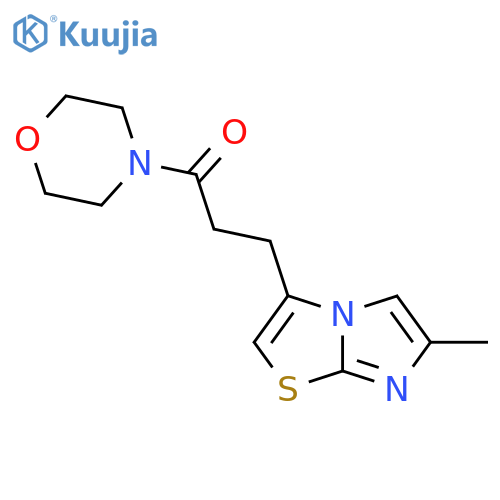 3-{6-methylimidazo2,1-b1,3thiazol-3-yl}-1-(morpholin-4-yl)propan-1-one structure
