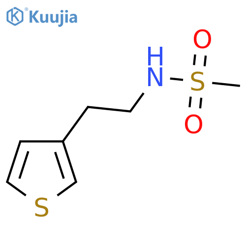 N-[2-(thiophen-3-yl)ethyl]methanesulfonamide structure