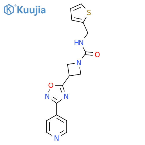 3-3-(pyridin-4-yl)-1,2,4-oxadiazol-5-yl-N-(thiophen-2-yl)methylazetidine-1-carboxamide structure