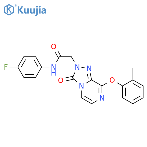 N-(4-fluorophenyl)-2-[8-(2-methylphenoxy)-3-oxo-2H,3H-[1,2,4]triazolo[4,3-a]pyrazin-2-yl]acetamide structure