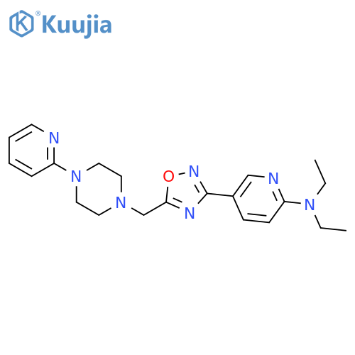 N,N-diethyl-5-(5-{4-(pyridin-2-yl)piperazin-1-ylmethyl}-1,2,4-oxadiazol-3-yl)pyridin-2-amine structure