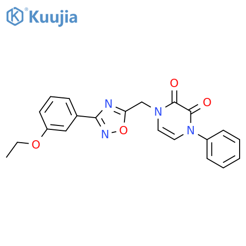 1-{[3-(3-ethoxyphenyl)-1,2,4-oxadiazol-5-yl]methyl}-4-phenyl-1,2,3,4-tetrahydropyrazine-2,3-dione structure