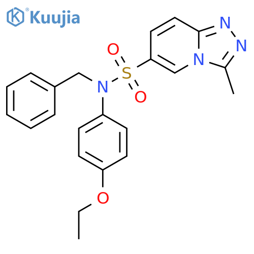 N-benzyl-N-(4-ethoxyphenyl)-3-methyl-[1,2,4]triazolo[4,3-a]pyridine-6-sulfonamide structure