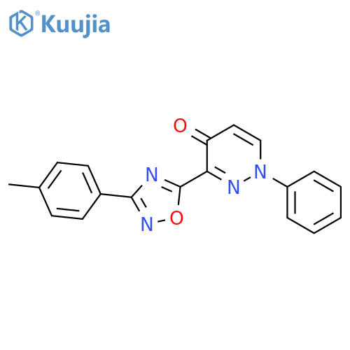 3-[3-(4-methylphenyl)-1,2,4-oxadiazol-5-yl]-1-phenyl-1,4-dihydropyridazin-4-one structure