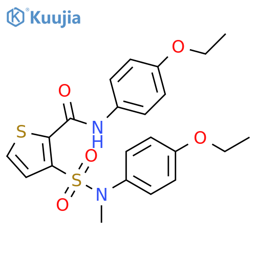 N-(4-ethoxyphenyl)-3-[(4-ethoxyphenyl)(methyl)sulfamoyl]thiophene-2-carboxamide structure