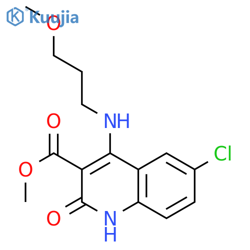 methyl 6-chloro-4-[(3-methoxypropyl)amino]-2-oxo-1,2-dihydroquinoline-3-carboxylate structure