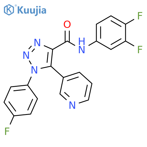 N-(3,4-difluorophenyl)-1-(4-fluorophenyl)-5-(pyridin-3-yl)-1H-1,2,3-triazole-4-carboxamide structure