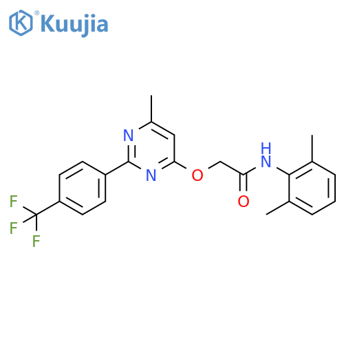 N-(2,6-dimethylphenyl)-2-({6-methyl-2-[4-(trifluoromethyl)phenyl]pyrimidin-4-yl}oxy)acetamide structure