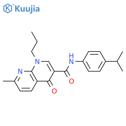 7-methyl-4-oxo-N-[4-(propan-2-yl)phenyl]-1-propyl-1,4-dihydro-1,8-naphthyridine-3-carboxamide structure
