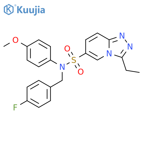 3-ethyl-N-(4-fluorophenyl)methyl-N-(4-methoxyphenyl)-1,2,4triazolo4,3-apyridine-6-sulfonamide structure