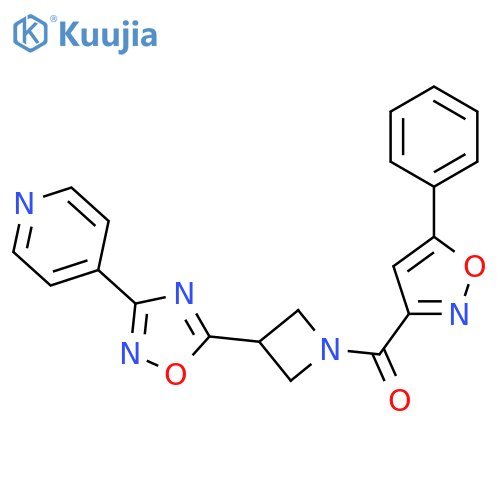 4-{5-[1-(5-phenyl-1,2-oxazole-3-carbonyl)azetidin-3-yl]-1,2,4-oxadiazol-3-yl}pyridine structure