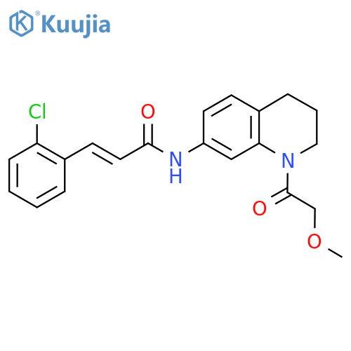 (2E)-3-(2-chlorophenyl)-N-1-(2-methoxyacetyl)-1,2,3,4-tetrahydroquinolin-7-ylprop-2-enamide structure