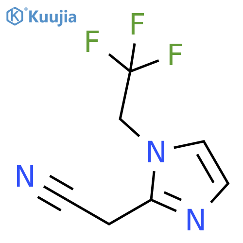 2-1-(2,2,2-trifluoroethyl)-1H-imidazol-2-ylacetonitrile structure