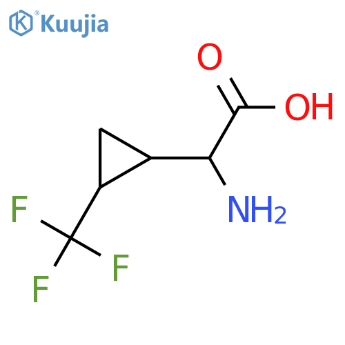 2-amino-2-2-(trifluoromethyl)cyclopropylacetic acid structure