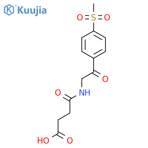 3-{2-(4-methanesulfonylphenyl)-2-oxoethylcarbamoyl}propanoic acid structure