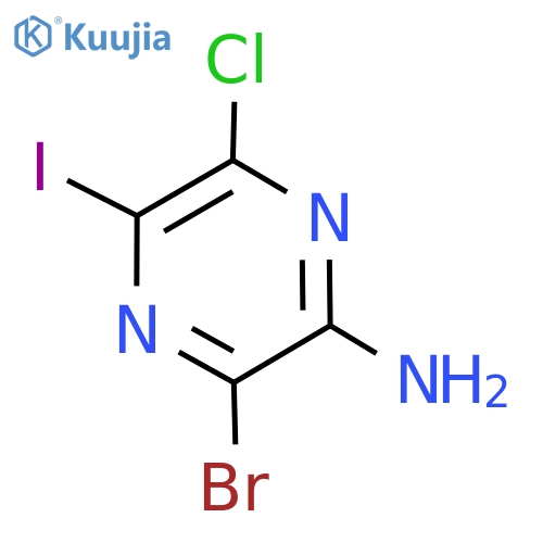 3-Bromo-6-chloro-5-iodopyrazin-2-amine structure