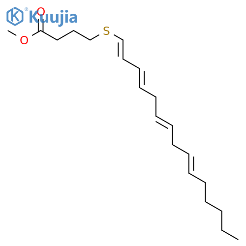 Butanoic acid,4-(1,3,6,9-pentadecatetraenylthio)-, methyl ester, (E,Z,Z,Z)- (9CI) structure