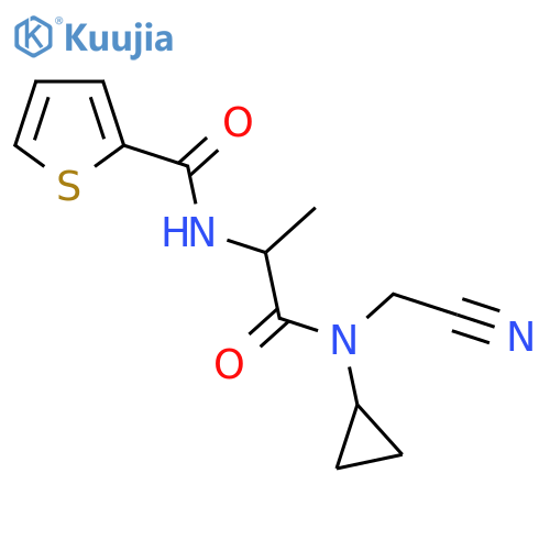 N-(cyanomethyl)-N-cyclopropyl-2-[(thiophen-2-yl)formamido]propanamide structure