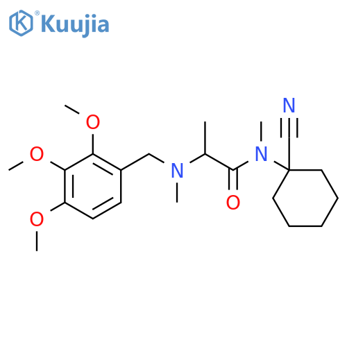 N-(1-cyanocyclohexyl)-N-methyl-2-{methyl[(2,3,4-trimethoxyphenyl)methyl]amino}propanamide structure