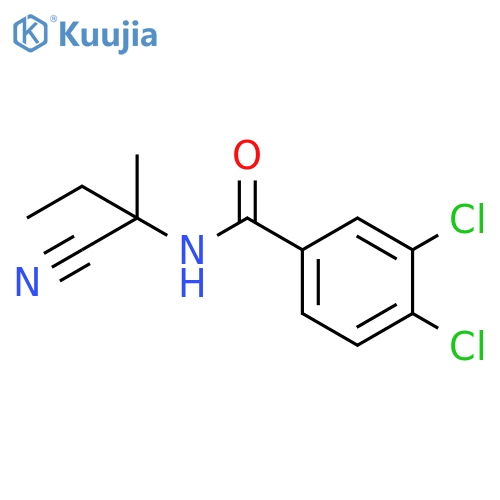 3,4-dichloro-N-(1-cyano-1-methylpropyl)benzamide structure