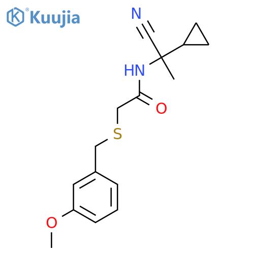 N-(1-cyano-1-cyclopropylethyl)-2-{[(3-methoxyphenyl)methyl]sulfanyl}acetamide structure