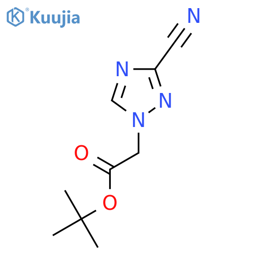 Tert-butyl 2-(3-cyano-1H-1,2,4-triazol-1-yl)acetate structure