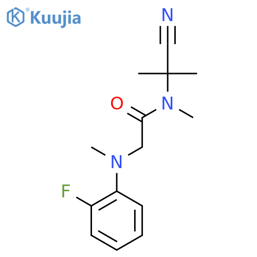 N-(1-cyano-1-methylethyl)-2-(2-fluorophenyl)(methyl)amino-N-methylacetamide structure