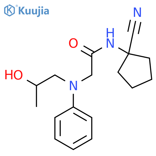 N-(1-cyanocyclopentyl)-2-[(2-hydroxypropyl)(phenyl)amino]acetamide structure