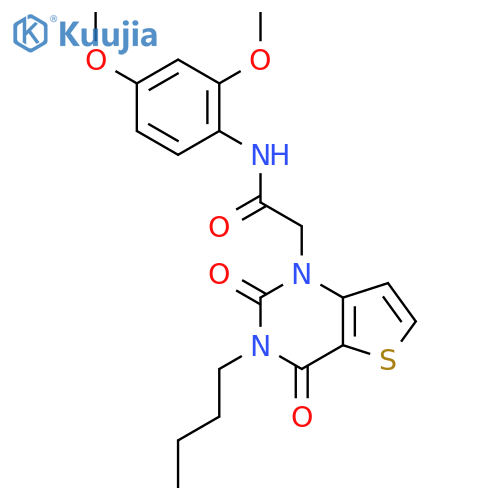 2-{3-butyl-2,4-dioxo-1H,2H,3H,4H-thieno[3,2-d]pyrimidin-1-yl}-N-(2,4-dimethoxyphenyl)acetamide structure