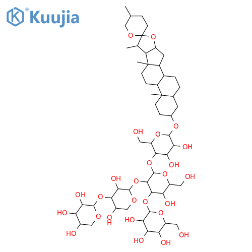 b-D-Galactopyranoside, (3b,5a,25R)-spirostan-3-yl O-b-D-glucopyranosyl-(1&reg;3)-O-[O-b-D-xylopyranosyl-(1&reg;3)-b-D-xylopyranosyl-(1&reg;2)]-O-b-D-glucopyranosyl-(1&reg;4)- (9CI) structure