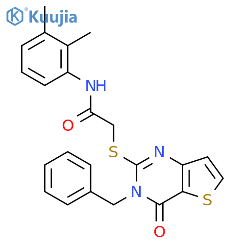 2-({3-benzyl-4-oxo-3H,4H-thieno[3,2-d]pyrimidin-2-yl}sulfanyl)-N-(2,3-dimethylphenyl)acetamide structure