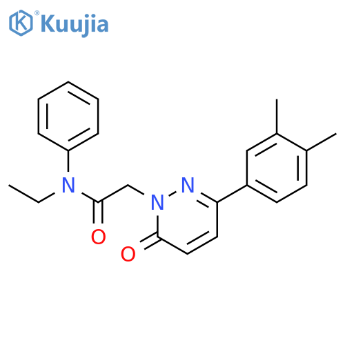 2-[3-(3,4-dimethylphenyl)-6-oxo-1,6-dihydropyridazin-1-yl]-N-ethyl-N-phenylacetamide structure