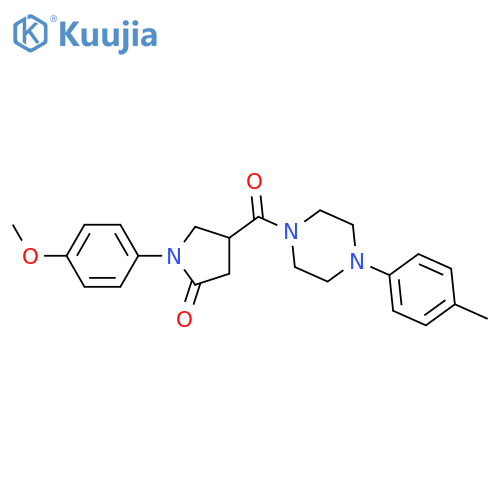 1-(4-Methoxyphenyl)-4-[4-(4-methylphenyl)piperazine-1-carbonyl]pyrrolidin-2-one structure