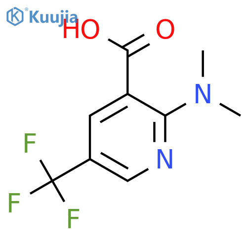 2-(Dimethylamino)-5-(trifluoromethyl)pyridine-3-carboxylic acid structure