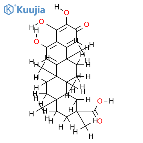 3,4,6-trihydroxy-2-oxo-1(10),3,5,7-tetraen-23,24-nor-D:A-friedooleana-29-oic acid structure