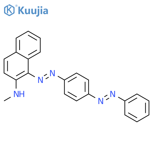N-Methyl-1-(-(4-(phenyldiazenyl)phenyl)diazenyl)naphthalen-2-amine structure
