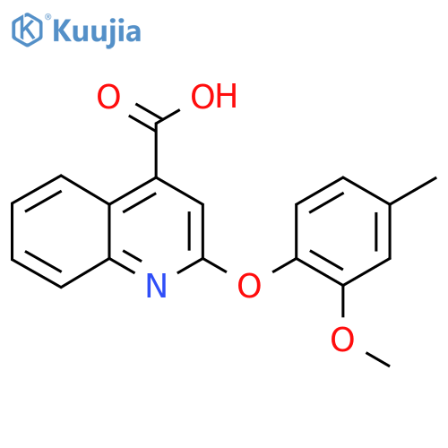 2-(2-Methoxy-4-methylphenoxy)quinoline-4-carboxylic acid structure