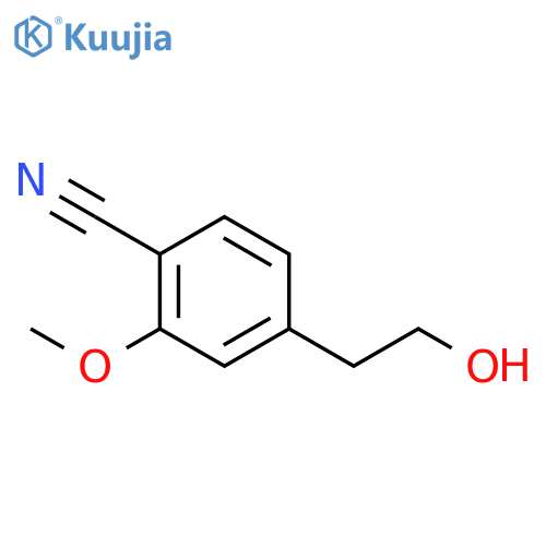 4-(2-hydroxyethyl)-2-methoxy-benzonitrile structure