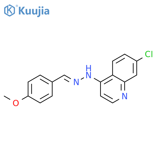 7-chloro-4-{2-(4-methoxyphenyl)methylidenehydrazin-1-yl}quinoline structure