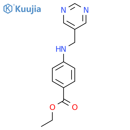 4-[(Pyrimidin-5-ylmethyl)-amino]-benzoic acid ethyl ester structure