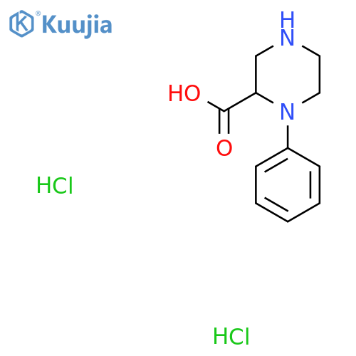 1-Phenyl-piperazine-2-carboxylic acid dihydrochloride structure