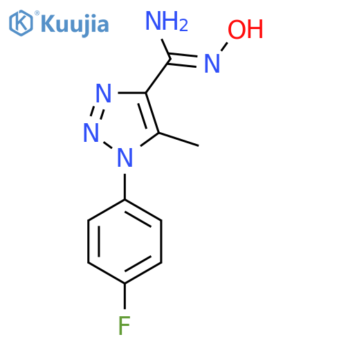 1-(4-fluorophenyl)-N'-hydroxy-5-methyl-1H-1,2,3-triazole-4-carboximidamide structure
