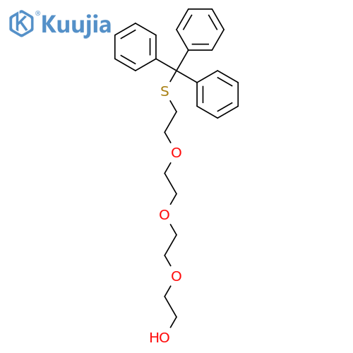 5,8,11-Trioxa-2-thiatridecan-13-ol, 1,1,1-triphenyl- structure