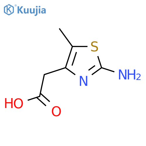 2-(2-amino-5-methyl-1,3-thiazol-4-yl)acetic acid structure