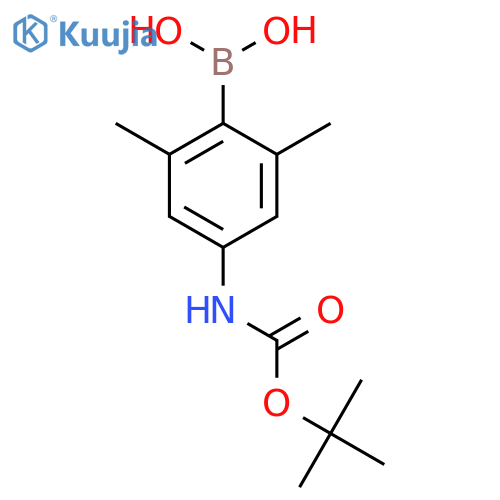 4-(tert-Butoxycarbonylamino)-2,6-dimethylphenylboronic acid structure