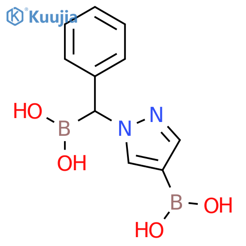 1-(1-Borono-1-phenylmethyl)pyrazole-4-boronic acid structure
