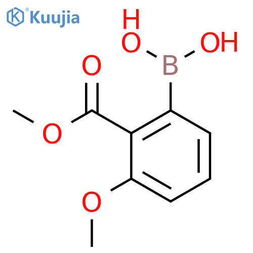 2-Methoxycarbonyl-3-methoxyphenylboronic acid structure