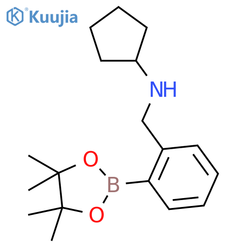 N-(2-(4,4,5,5-Tetramethyl-1,3,2-dioxaborolan-2-yl)benzyl)cyclopentanamine structure