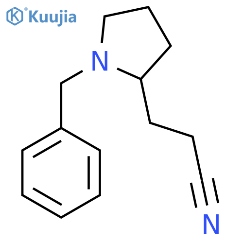 3-(1-benzylpyrrolidin-2-yl)propanenitrile structure